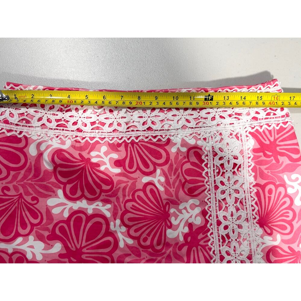 Lilly Pulitzer Women’s Sz 10 Pink Floral Lace Trim Mini Skirt Resort Preppy Y2K - Picture 5 of 6